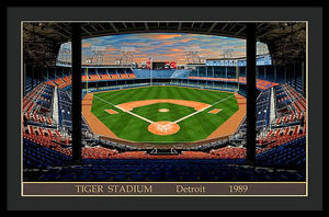 Tiger Stadium 1989 - Framed Print