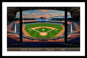 Tiger Stadium 1989 - Framed Print