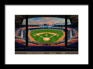 Tiger Stadium 1989 - Framed Print