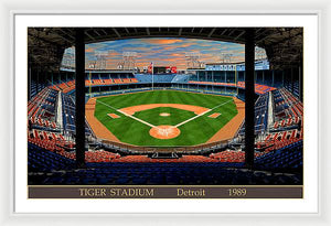 Tiger Stadium 1989 - Framed Print