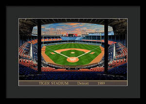 Tiger Stadium 1989 - Framed Print