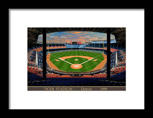 Tiger Stadium 1989 - Framed Print