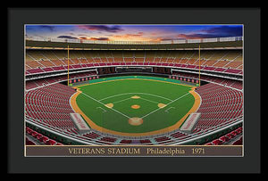 Veterans Stadium 1971 - Framed Print