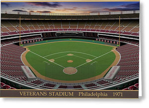 Veterans Stadium 1971 - Greeting Card