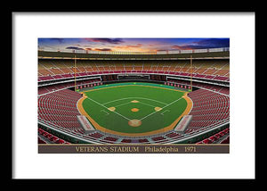 Veterans Stadium 1971 - Framed Print