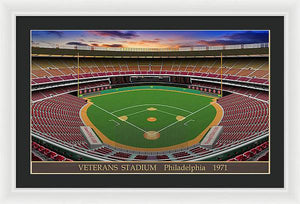 Veterans Stadium 1971 - Framed Print