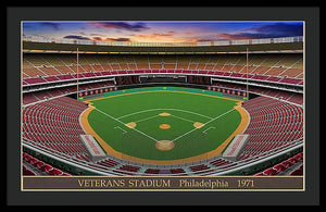 Veterans Stadium 1971 - Framed Print