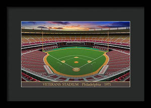 Veterans Stadium 1971 - Framed Print