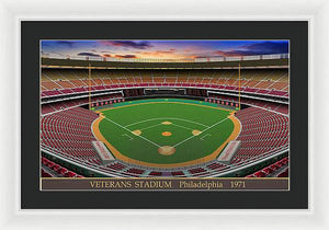 Veterans Stadium 1971 - Framed Print