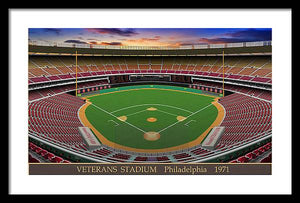 Veterans Stadium 1971 - Framed Print