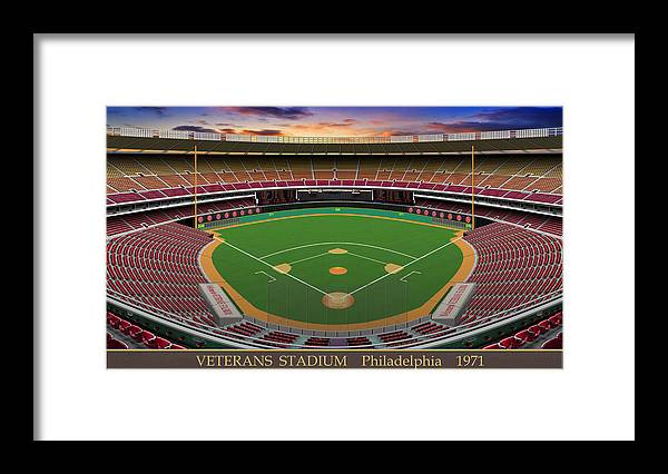 Veterans Stadium 1971 - Framed Print