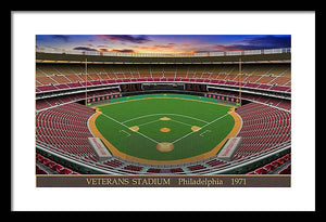 Veterans Stadium 1971 - Framed Print