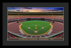 Veterans Stadium 1971 - Framed Print