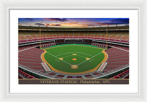 Veterans Stadium 1971 - Framed Print