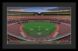 Veterans Stadium 1980 - Framed Print