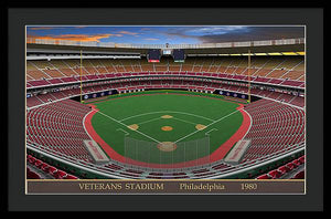 Veterans Stadium 1980 - Framed Print