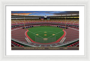 Veterans Stadium 1980 - Framed Print