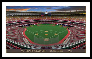 Veterans Stadium 1980 - Framed Print