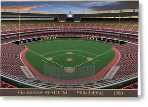 Veterans Stadium 1980 - Greeting Card