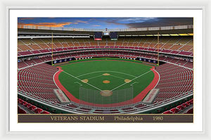 Veterans Stadium 1980 - Framed Print