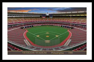 Veterans Stadium 1980 - Framed Print