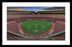 Veterans Stadium 1980 - Framed Print