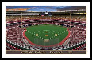 Veterans Stadium 1980 - Framed Print