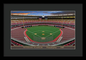 Veterans Stadium 1980 - Framed Print