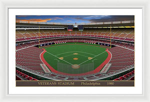 Veterans Stadium 1980 - Framed Print