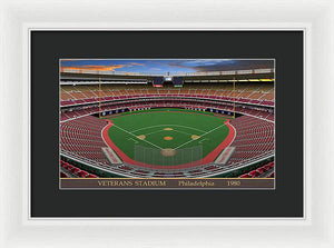 Veterans Stadium 1980 - Framed Print