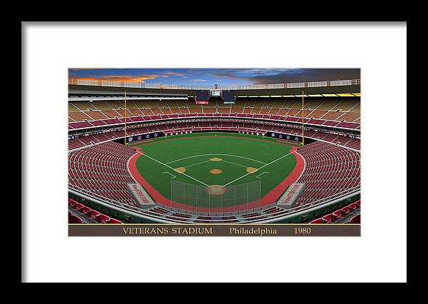 Veterans Stadium 1980 - Framed Print