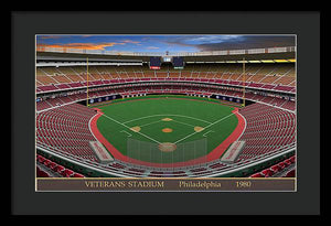 Veterans Stadium 1980 - Framed Print