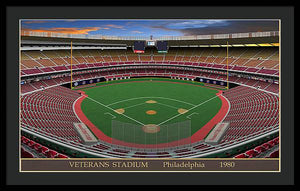 Veterans Stadium 1980 - Framed Print