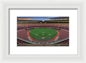 Veterans Stadium 1980 - Framed Print