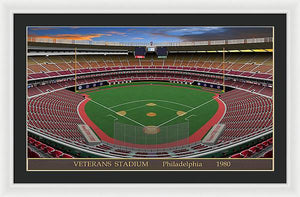 Veterans Stadium 1980 - Framed Print