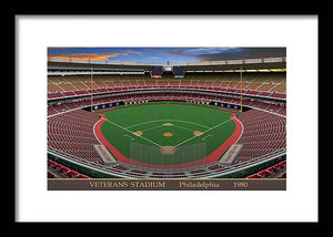 Veterans Stadium 1980 - Framed Print