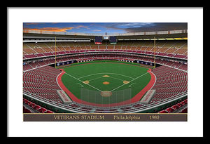 Veterans Stadium 1980 - Framed Print