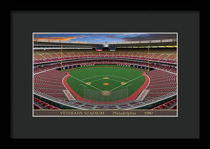 Veterans Stadium 1980 - Framed Print