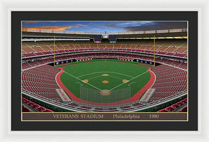 Veterans Stadium 1980 - Framed Print