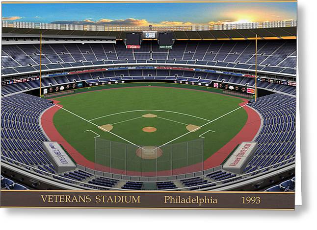 Veterans Stadium 1993 - Greeting Card