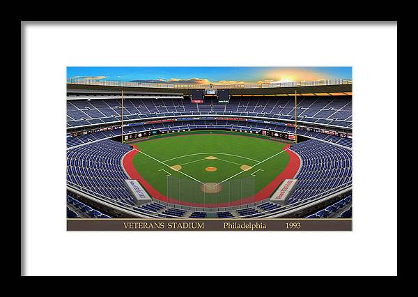 Veterans Stadium 1993 - Framed Print