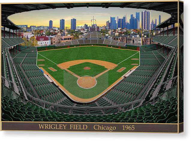 Wrigley Field 1965 - Canvas Print