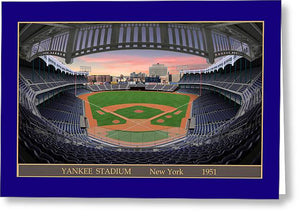 Yankee Stadium 1951 - Greeting Card