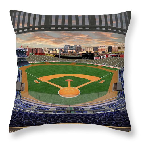 Yankee Stadium 1932 - Throw Pillow