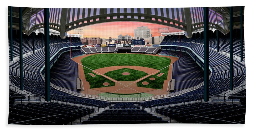 Yankee Stadium 1951 - Beach Towel