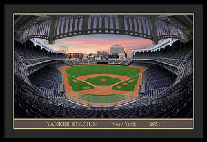 Yankee Stadium 1951 - Framed Print