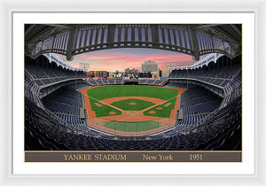 Yankee Stadium 1951 - Framed Print