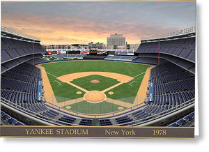 Yankee Stadium 1978 - Greeting Card